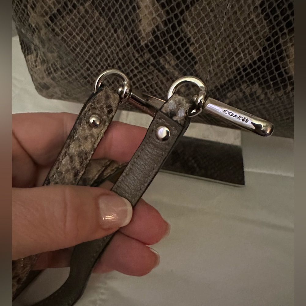 Coach Madison Kelsey Python Embossed Satchel - Picture 13 of 16